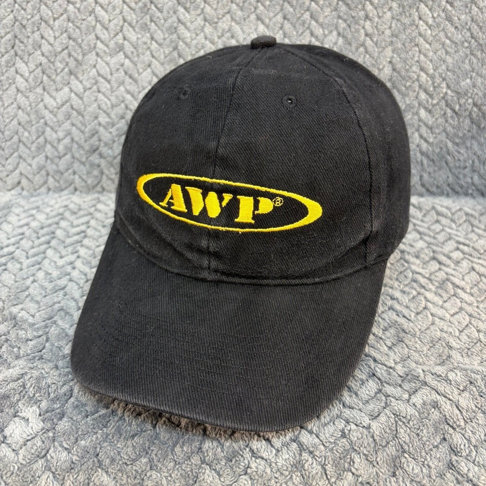 AWP Logo Embroidered Adjustable‎ OS Black Yellow Dad Hat